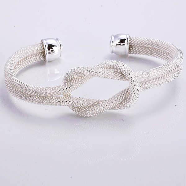 Love Me Love Knot 925 SS Plated & 18 Kt Antique Gold Plated Cuff