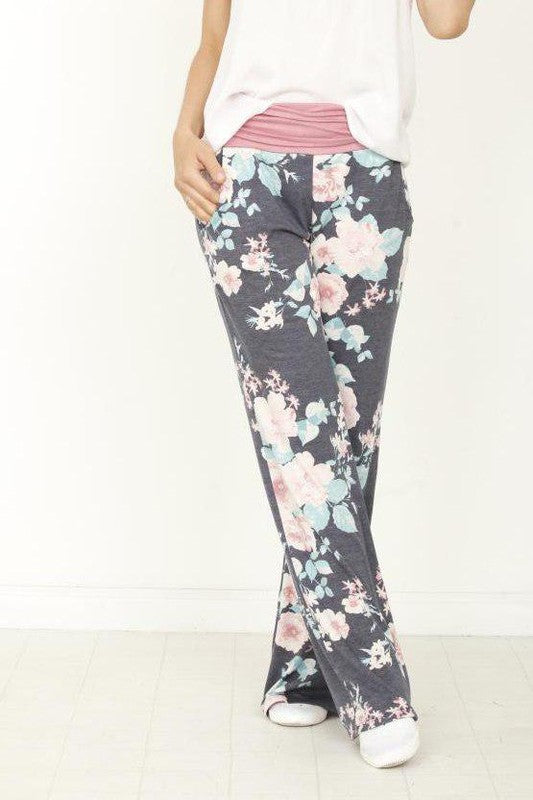 EG Fashion Fold Over Wide Leg Palazzo Pants