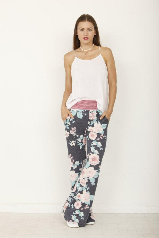 EG Fashion Fold Over Wide Leg Palazzo Pants
