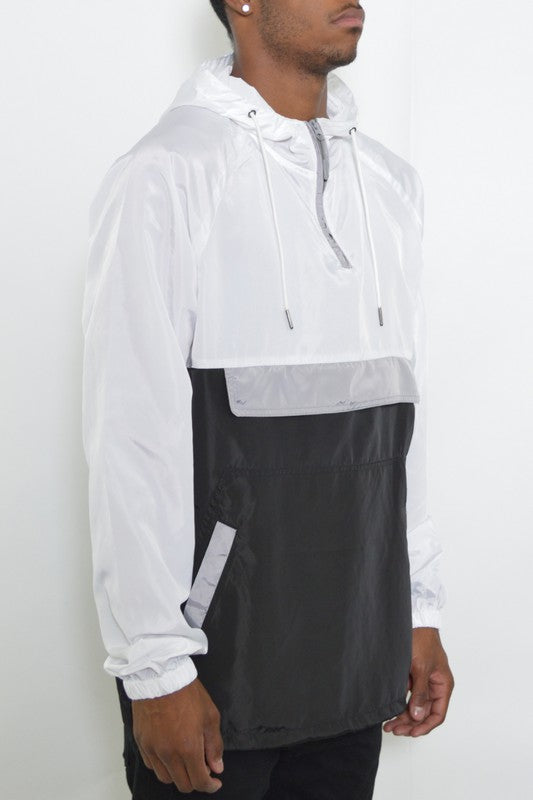 Weiv Color Block Anorak Jacket Pullover Windbreaker