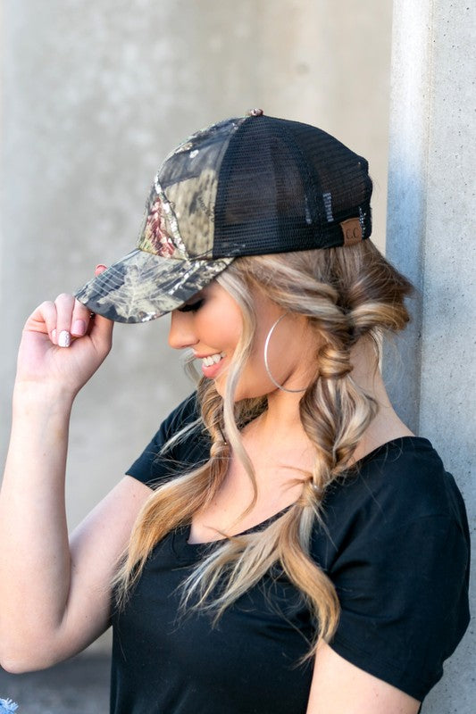 Aili's Corner CC Mossy Oak Baseball Cap Hat