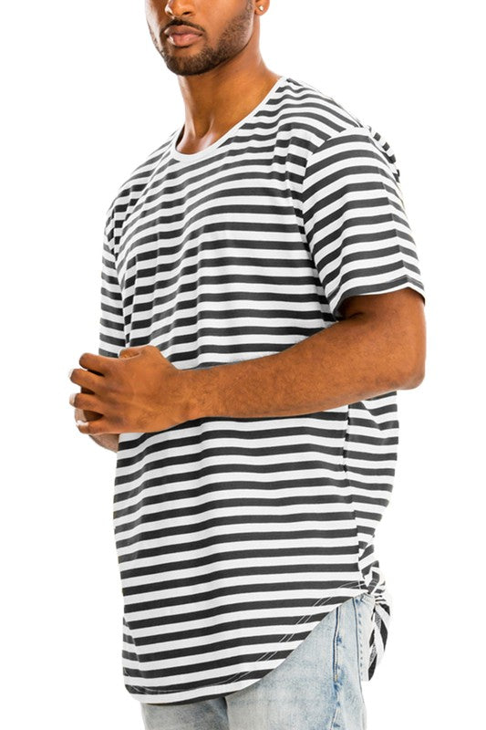 Weiv Striped Elongated Tshirt