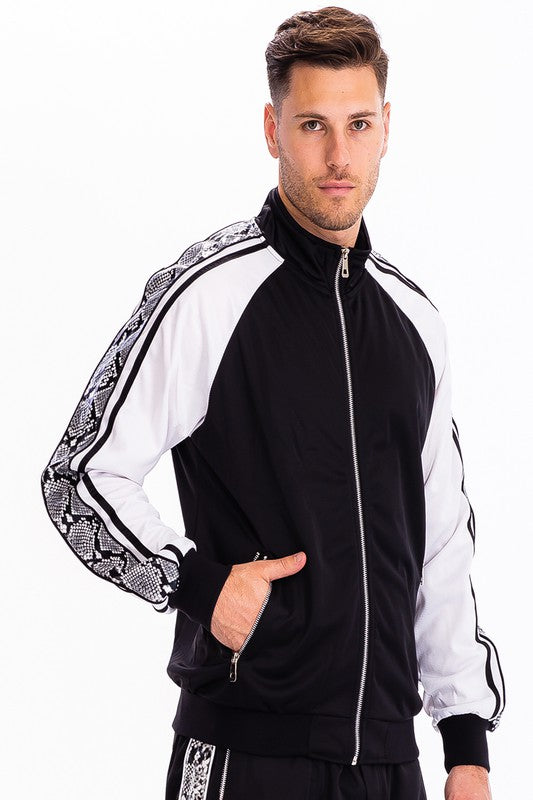 Weiv Snake Print Track Suit