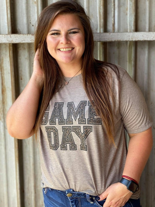 Ask Apparel Game Day Leopard Tee