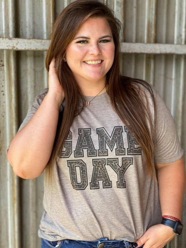Ask Apparel Game Day Leopard Tee