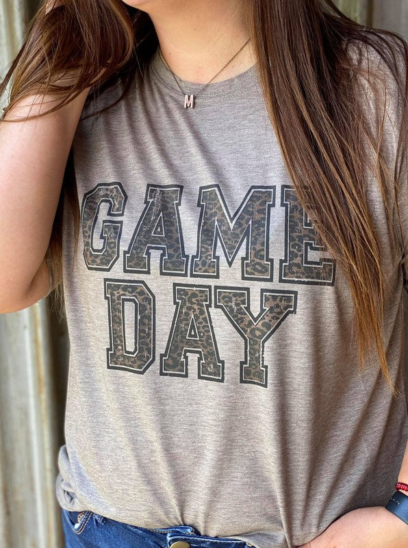 Ask Apparel Game Day Leopard Tee