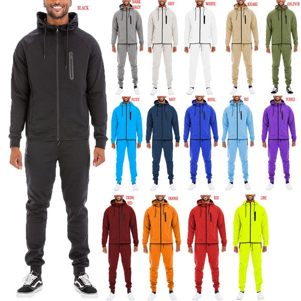 Weiv Mens Full Zip Sweat Pant Sweat Set