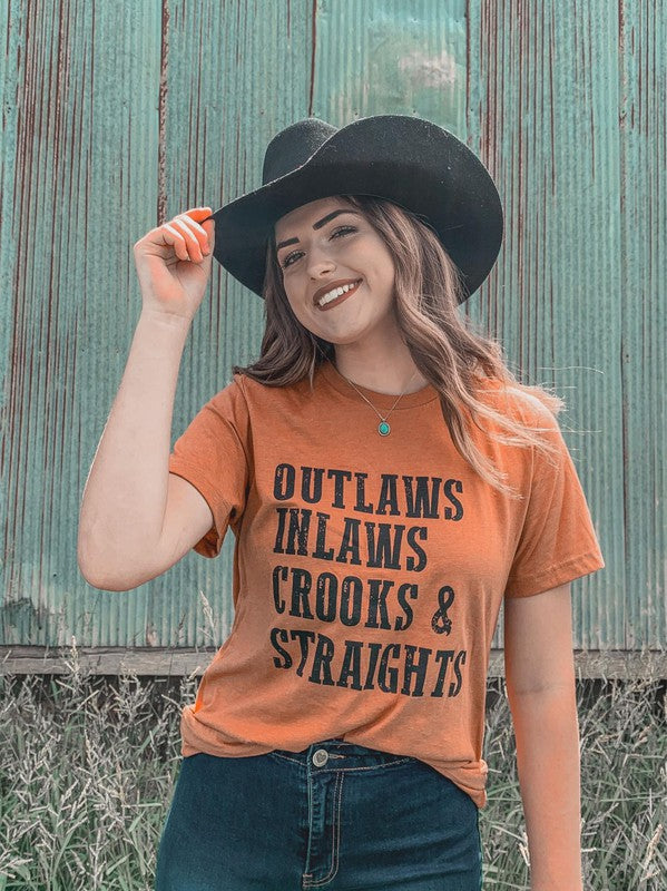 Ask Apparel Outlaws, Inlaws, Crooks and Straits Tee