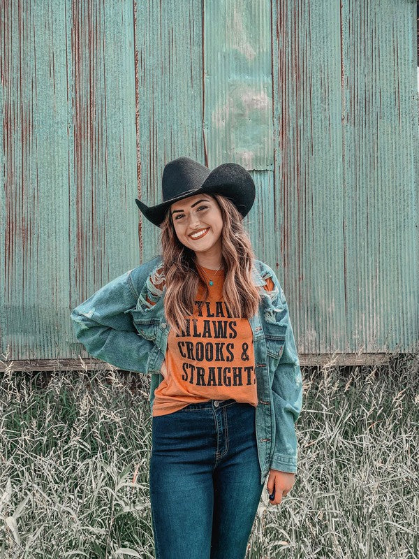Ask Apparel Outlaws, Inlaws, Crooks and Straits Tee