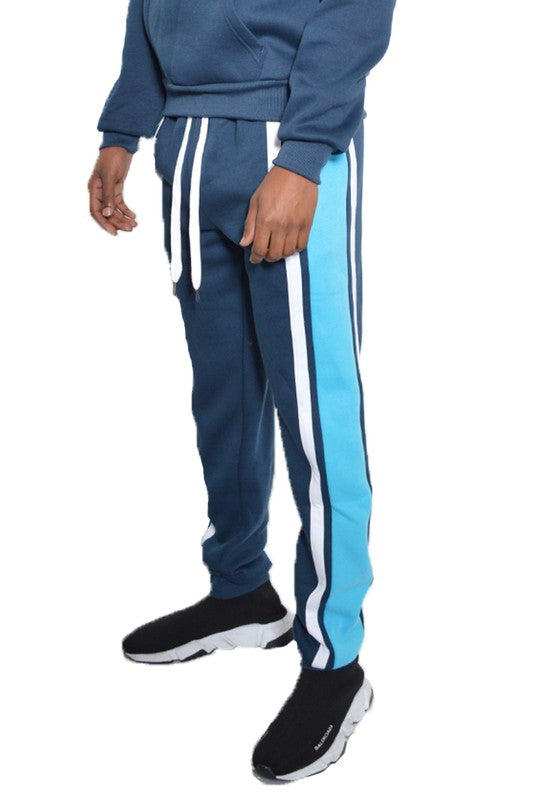 Weiv Solid With Three Stripe Pullover Hoodie