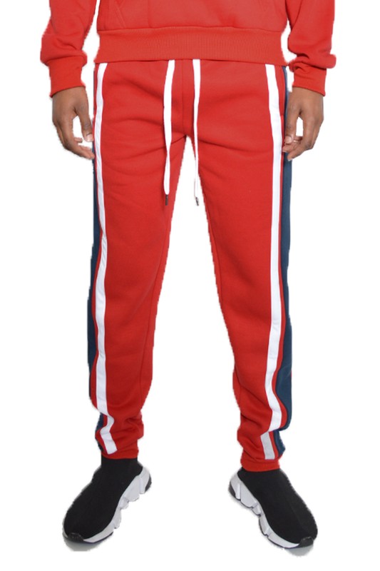 Weiv Solid With Three Stripe Pullover Hoodie
