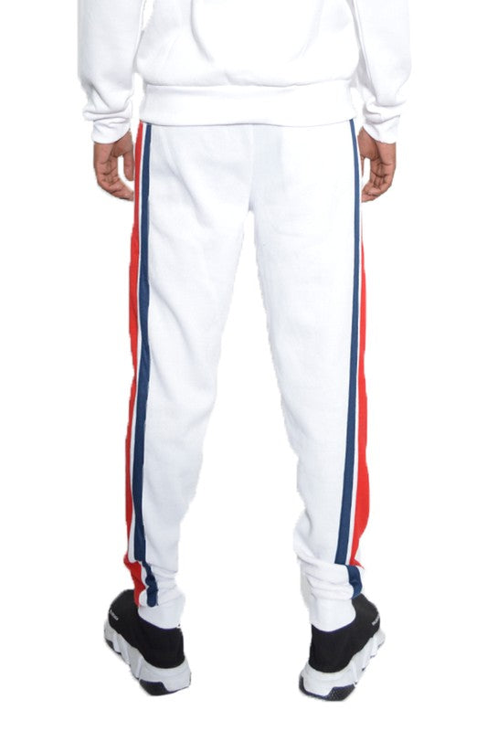 Weiv Solid With Three Stripe Pullover Hoodie