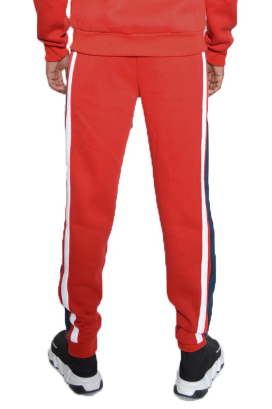 Weiv Solid With Three Stripe Pullover Hoodie