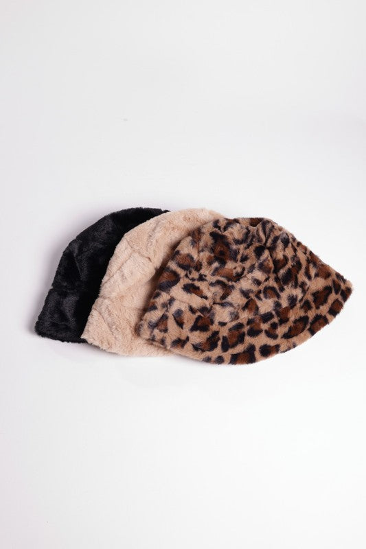 Bella Chic Furry Bucket Hat