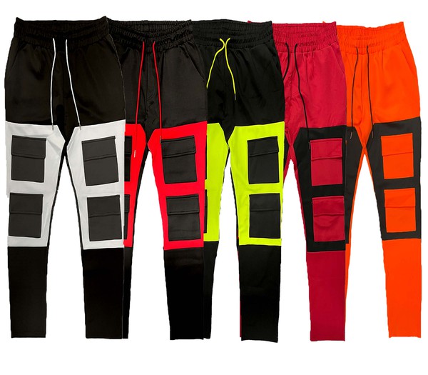 Weiv Color Block Cargo Track Pant