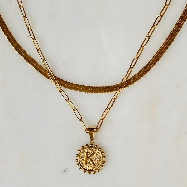Ellison and Young Double Chain Initial Necklace