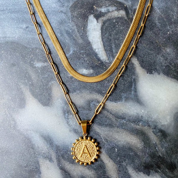 Ellison and Young Double Chain Initial Necklace