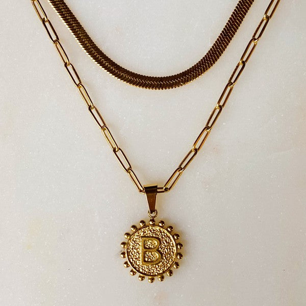 Ellison and Young Double Chain Initial Necklace