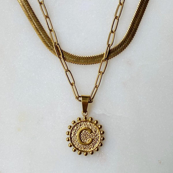 Ellison and Young Double Chain Initial Necklace