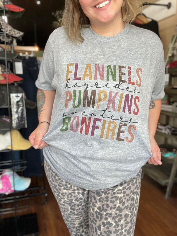 Ask Apparel Flannels, Pumpkins and Bonfires Tee