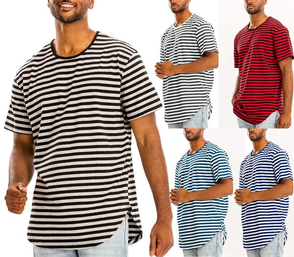 Weiv Striped Elongated Tshirt