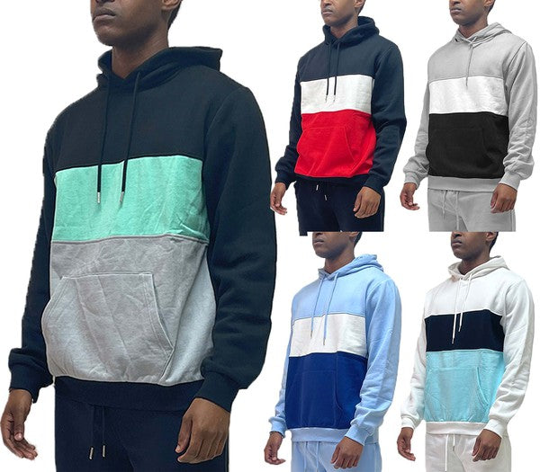 Weiv Color Block Pullover Hoodie
