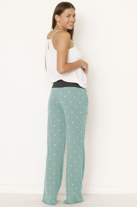 EG fashion Polka Dot Drawstring Pants