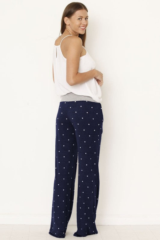EG fashion Polka Dot Drawstring Pants