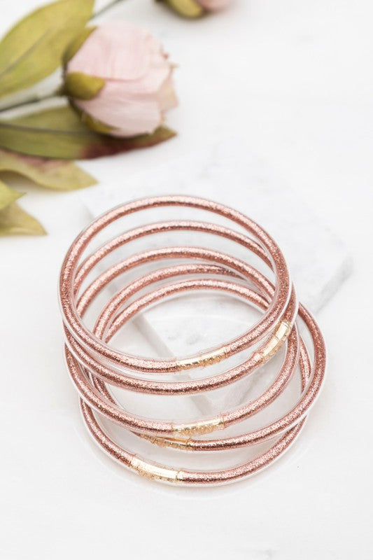 Aili's Corner Glitter Jelly Bangle Bracelets