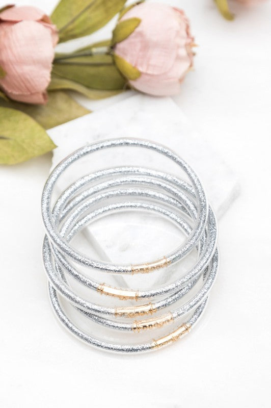 Aili's Corner Glitter Jelly Bangle Bracelets