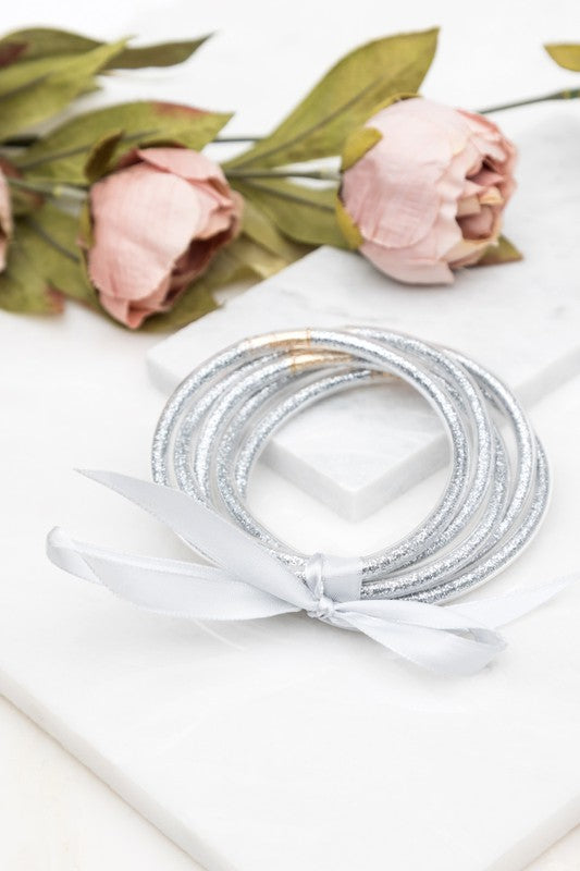 Aili's Corner Glitter Jelly Bangle Bracelets