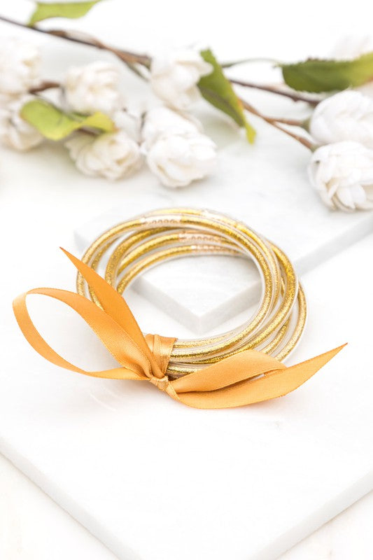 Aili's Corner Glitter Jelly Bangle Bracelets