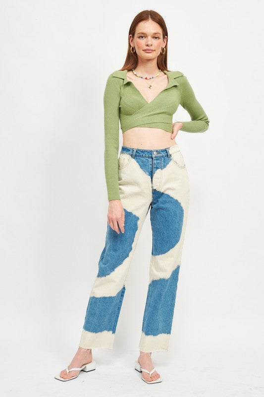 Emory Park Long Sleeve Cropped Top