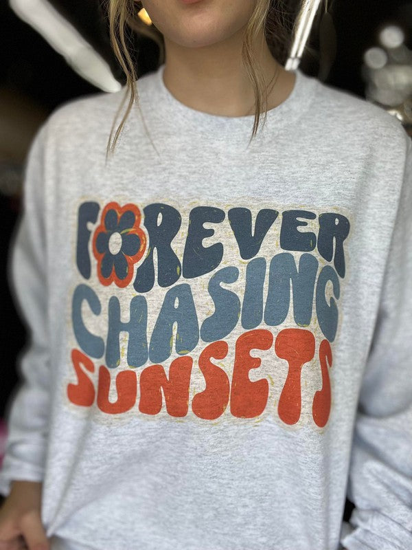 Ask Apparel Forever Chasing Sunsets Sweatshirt