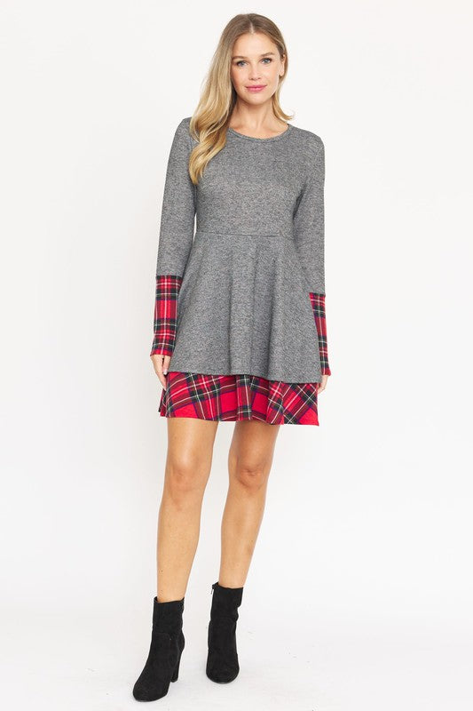 EG fashion Layered Fit And Flare Dress