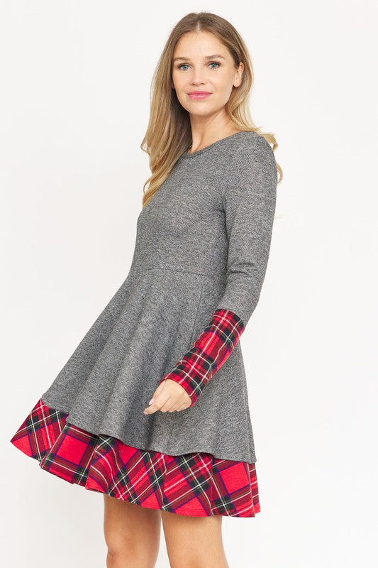 EG fashion Layered Fit And Flare Dress