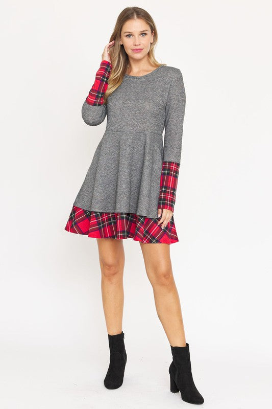 EG fashion Layered Fit And Flare Dress