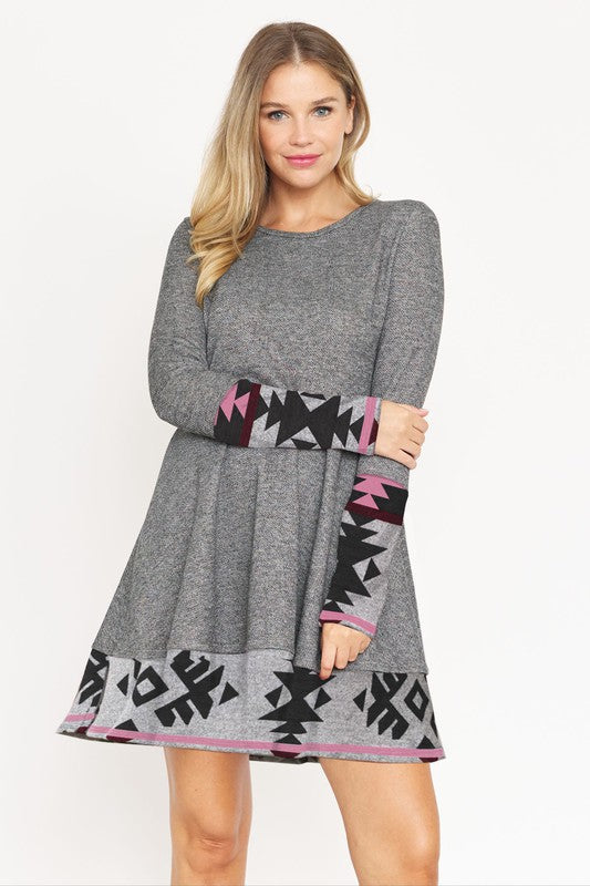EG fashion Layered Fit And Flare Dress