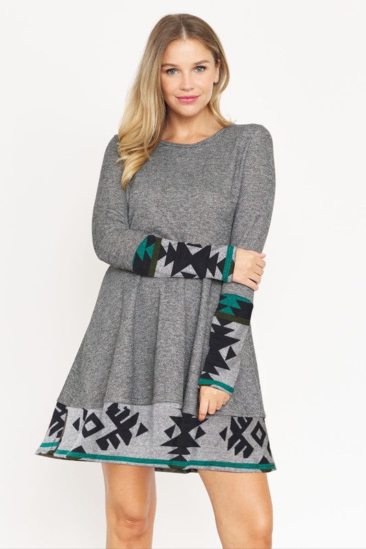 EG fashion Layered Fit And Flare Dress