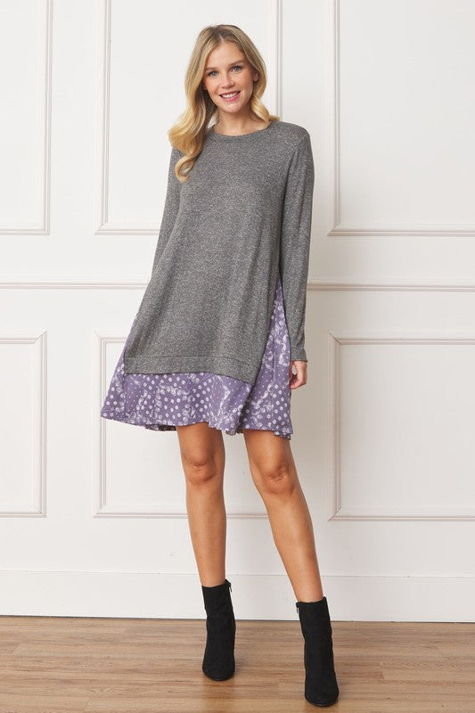 EG fashion Mock Layered Bandana Paisley Mini Dress