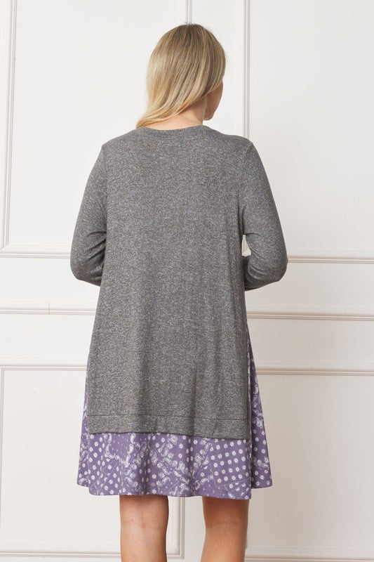 EG fashion Mock Layered Bandana Paisley Mini Dress
