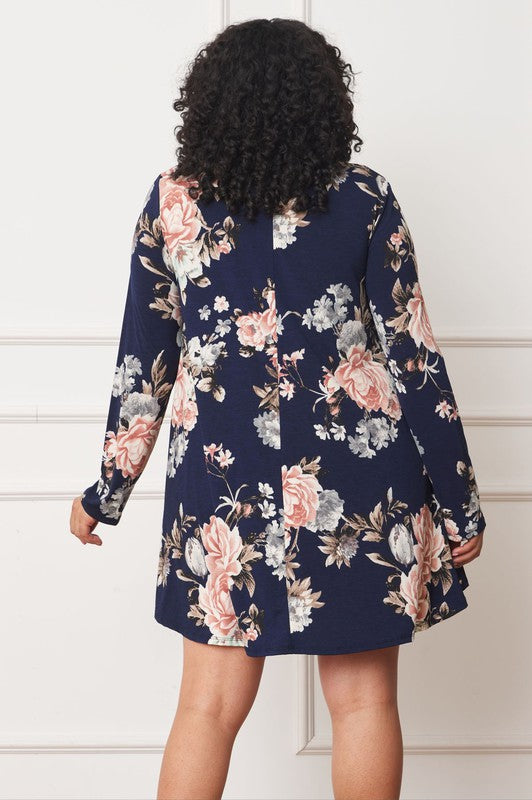 EG fashion Floral Chiffon Layered Mini Dress