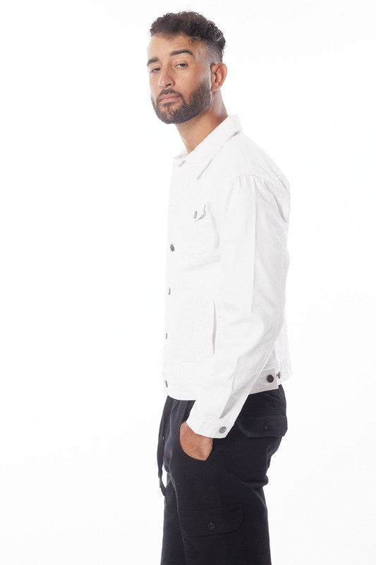 Blue Age Men's White Denim Jacket
