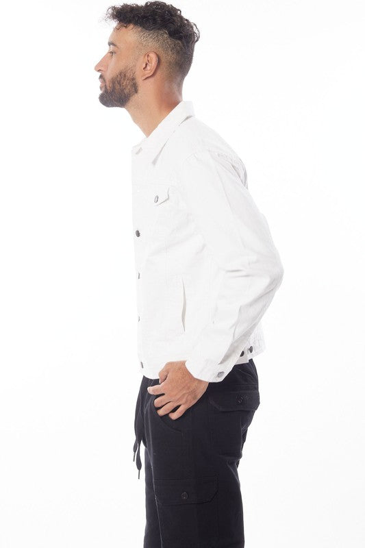 Blue Age Men's White Denim Jacket