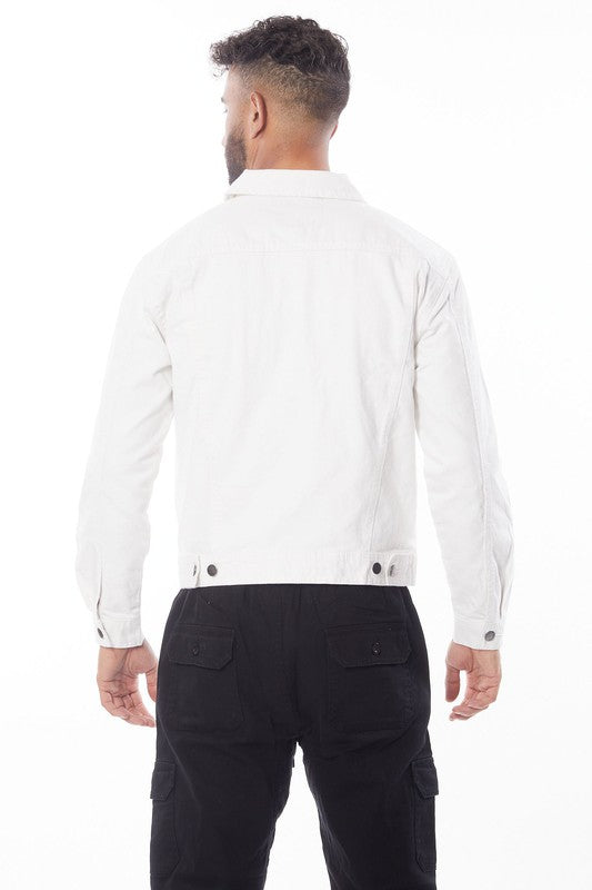 Blue Age Men's White Denim Jacket