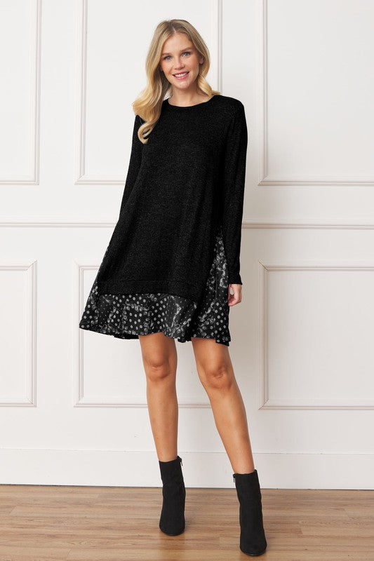 EG fashion Mock Layered Bandana Paisley Mini Dress