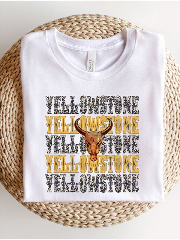Yellowstone Stacked Leopard  Boutique Style Tee