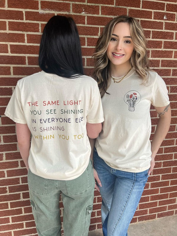 Ask Apparel The Light Shines Within You