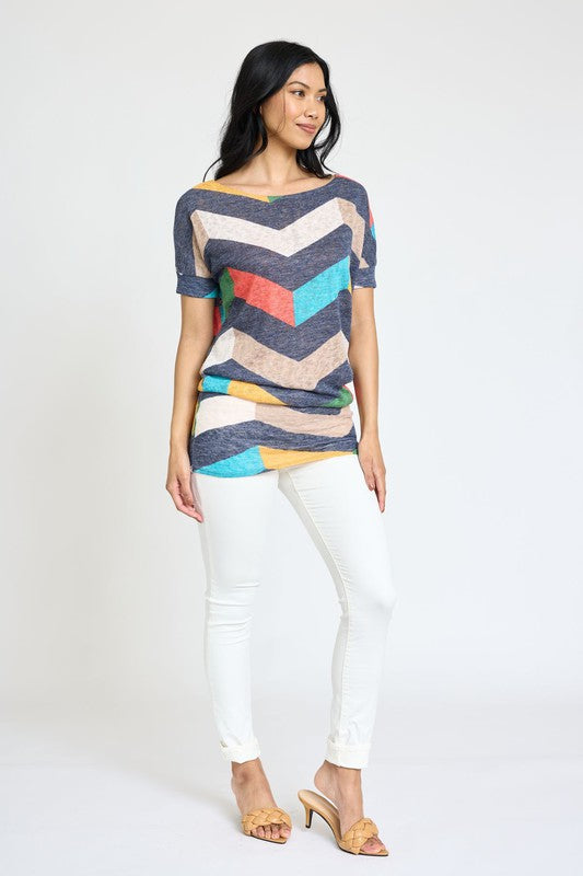 EG Chevron Dolman Top