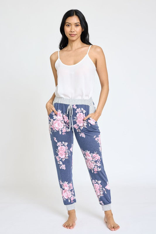 EG fashion Plus Floral Drawstring Jogger